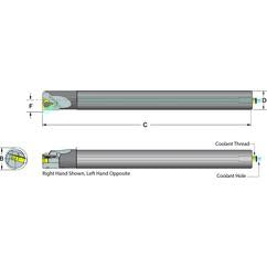 .500 Shank Coolant Thru Boring Bar- for 11IR A60 Style Inserts - Benchmark Tooling
