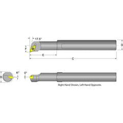S10R-SDQCL-2 Left Hand 5/8 Shank Indexable Boring Bar - Benchmark Tooling