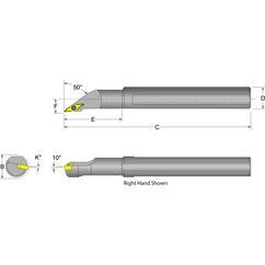 S16T-SVMCR-3 Right Hand 1" Shank Indexable Boring Bar - Benchmark Tooling