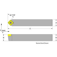 SSDCN10-3B - 5/8 x 5/8" Neutral Toolholder - Benchmark Tooling
