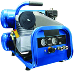 4 Gallon Twin Stack Portable Air Compressor; 2HP 115V 1PH Motor; 4.6CFM@90 PSI; 77lbs - Benchmark Tooling