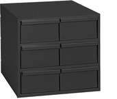 11-5/8" Deep - Steel - 6 Drawers (vertical) - for small part storage - Gray - Benchmark Tooling