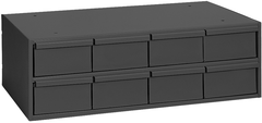 11-5/8" Deep - Steel - 8 Drawer Cabinet - for small part storage - Gray - Benchmark Tooling