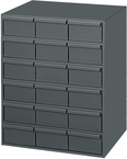 11-5/8" Deep - Steel - 18 Drawers (vertical) - for small part storage - Gray - Benchmark Tooling