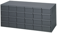 11-5/8" Deep - Steel - 24 Drawer Cabinet - for small part storage - Gray - Benchmark Tooling
