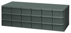 17-1/4" Deep - Steel - 18 Drawer Cabinet - for small part storage - Gray - Benchmark Tooling