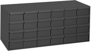 17-1/4" Deep - Steel - 24 Drawer Cabinet - for small part storage - Gray - Benchmark Tooling