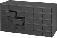 17-1/4" Deep - Steel - 30 Drawer Cabinet - for small part storage - Gray - Benchmark Tooling