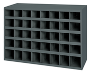 9" Deep Bin - Steel - 40 opening bin - for small part storage - Gray - Benchmark Tooling
