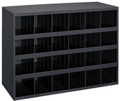 23-7/8 x 12 x 33-3/4'' (24 Compartments) - Steel Compartment Bin Cabinet - Benchmark Tooling