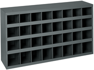 12" Deep Bin - Steel - Cabinet - 32 opening bin - for small part storage - Gray - Benchmark Tooling