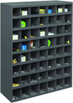 42 x 12 x 33-3/4'' (56 Compartments) - Steel Compartment Bin Cabinet - Benchmark Tooling