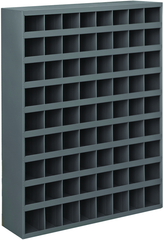42 x 12 x 33-3/4'' (72 Compartments) - Steel Compartment Bin Cabinet - Benchmark Tooling
