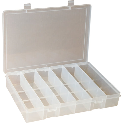 6 COMPARTMENT BOX CLEAR - Benchmark Tooling