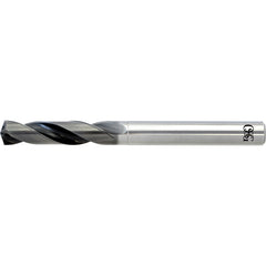 10.6 mm Dia. × 12 mm Shank × 53 mm Flute Length × 113 mm OAL, 3xD, WXL, 2 Flute, Coolant Thru, Solid Carbide Drill - Exact Industrial Supply