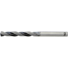 10.6 mm Dia. × 12 mm Shank × 85 mm Flute Length × 146 mm OAL, 5xD, WXL, 2 Flute, Coolant Thru, Solid Carbide Drill - Exact Industrial Supply