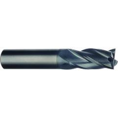 20mm Dia. x 104mm Overall Length 4-Flute Square End Solid Carbide SE End Mill-Round Shank-Center Cut-AlTiN - Benchmark Tooling