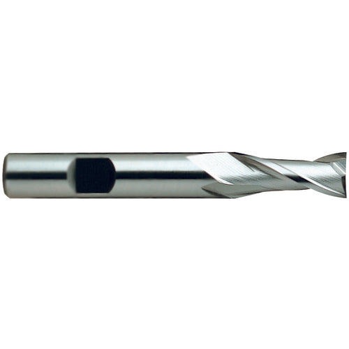 3/8″ × 3/8″ × 9/16″ × 2 5/16″ 2 Flute Square End HSSCo8 End Mill-Flat Shank - Uncoated - Benchmark Tooling