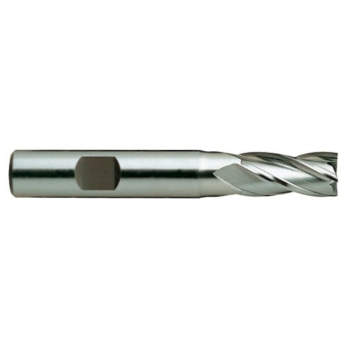 10 × 10 × 60 × 200 mm 2 Flute Square End Carbide End Mill-Plain Shank - Exact Industrial Supply