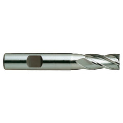 10 × 10 × 60 × 200 mm 2 Flute Square End Carbide End Mill-Plain Shank - Exact Industrial Supply