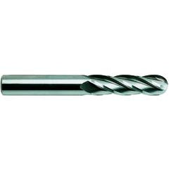 1/2 X 1/2 X 2 X 4 4Fl Long SE Ball CBD TiN-Coated EM - - Benchmark Tooling