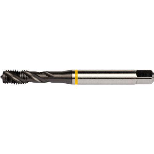 M16x1.5 HSS-E PM 4 Flute 6H 40 Degree Yellow Shark Machine Tap Spiral Flute-TiAlN/Top E-code # E764M16X1.5 - Exact Industrial Supply