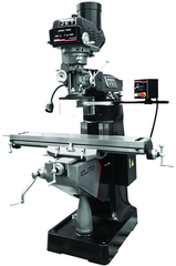 9 x 49" Table Variable Speed Mill With 3-Axis ACU-RITE 200S (Quill) DRO and X - Y - Z-Axis JET Powerfeeds - Benchmark Tooling