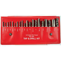 ‎20 Pc. Tap and Drill Set #4-1/2″ Taps/#44-27/64″ Drill - Exact Industrial Supply
