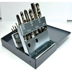 ‎18 Pc. HSS Tap & Drill Set M2-M12Tap/2.05mm-10.2mm Drill - Exact Industrial Supply