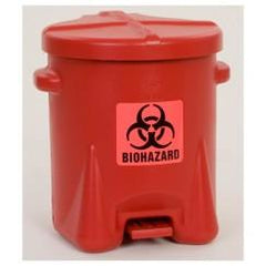 6 GAL POLY BIOHAZ SAFETY WASTE CAN - Benchmark Tooling