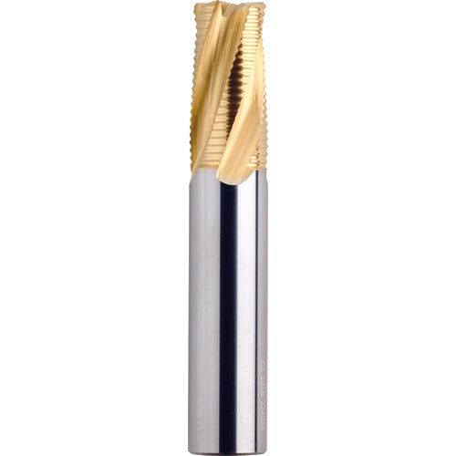 1/2″ × 1/2″ × 1 1/4″ × 3″ 4 Flute Single End Carbide Roughing Center Cutting End Mill-TiN Series/List #5972G - Exact Industrial Supply