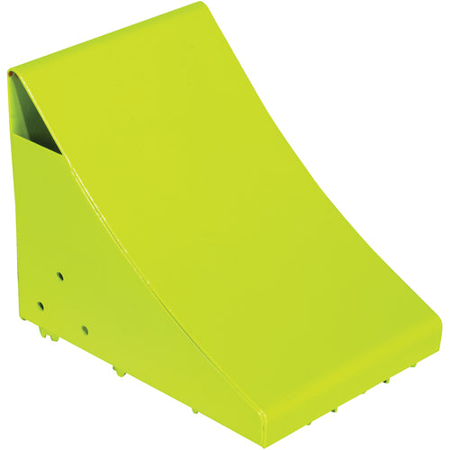 Steel Wheel Chock 11 Fluorescent Yl - Exact Industrial Supply