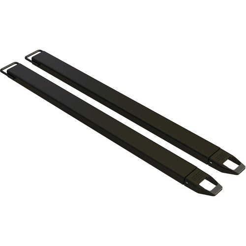 Fork Extensions 4″ × 72″ Standard Black (Pair) - Exact Industrial Supply