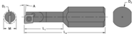 .290" Min - .500" SH - 4" OAL - Carbide Shank Boring Bar - Benchmark Tooling