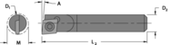 .208" Min - .187" SH - 4" OAL - Carbide Shank Boring Bar - Benchmark Tooling