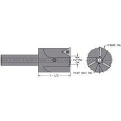 INCB-1.188-188S - 1-3/16" - Cutter Dia - Indexable Counterbore - Benchmark Tooling