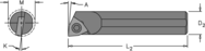 .844" Min - .750" SH - 10" OAL - Carbide Shank Boring Bar - Benchmark Tooling