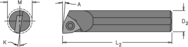 .563" Min - .500" SH - 6" OAL - Carbide Shank Boring Bar - Benchmark Tooling