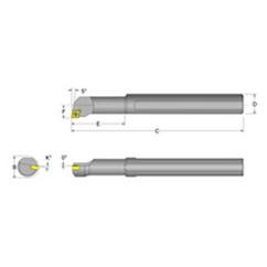 S06M-SCLPR-2 Right Hand 3/8 Shank Indexable Boring Bar - Benchmark Tooling