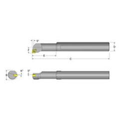 S12S-SCLPR-3 Right Hand 3/4 Shank Indexable Boring Bar - Benchmark Tooling