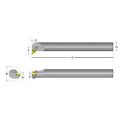 S32V-MDUNL-4 Left Hand 2" Shank Indexable Boring Bar - Benchmark Tooling