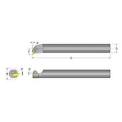 S24U-NER-3 1-1/2" SH; 14" OAL; RH- DorNotch Indexable Threading Boring Bar - Benchmark Tooling