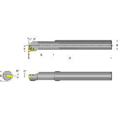 S08M-STUCR-2 Right Hand 1/2 Shank Indexable Boring Bar - Benchmark Tooling