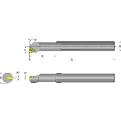 S12S-STUCR-3 Right Hand 3/4 Shank Indexable Boring Bar - Benchmark Tooling