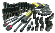 STANLEY® FATMAX® 1/4" & 3/8" Drive 141 Piece Matte Black Chrome Mechanic's Tool Set - Benchmark Tooling