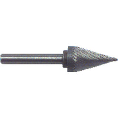 1/4 × 1/2 × 1/4″ SH 22° Cone Shape - HSS - Burr - Benchmark Tooling