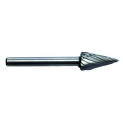 1/4 × 1/2 × 1/8″ SH Cone Shape - HSS - Burr - Benchmark Tooling