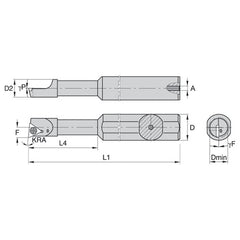 FSBI31262515R WG STEEL BORING BAR STEPPED - Exact Industrial Supply