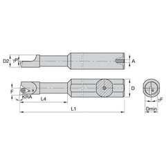 FSBI20362555R WG STEEL BORING BAR STEPPED - Exact Industrial Supply