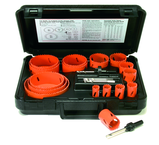 13 Pc. Bi-Metal Utility Hole Saw Kit - Benchmark Tooling